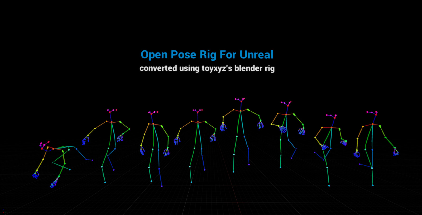 Screenshot of default unreal animations playing.