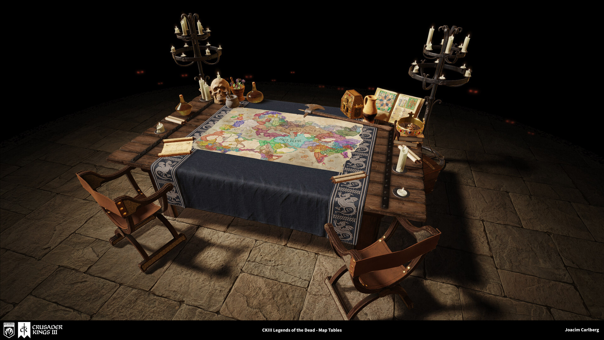 Joacim Carlberg CK3: Legends of the Dead Map table backdrops