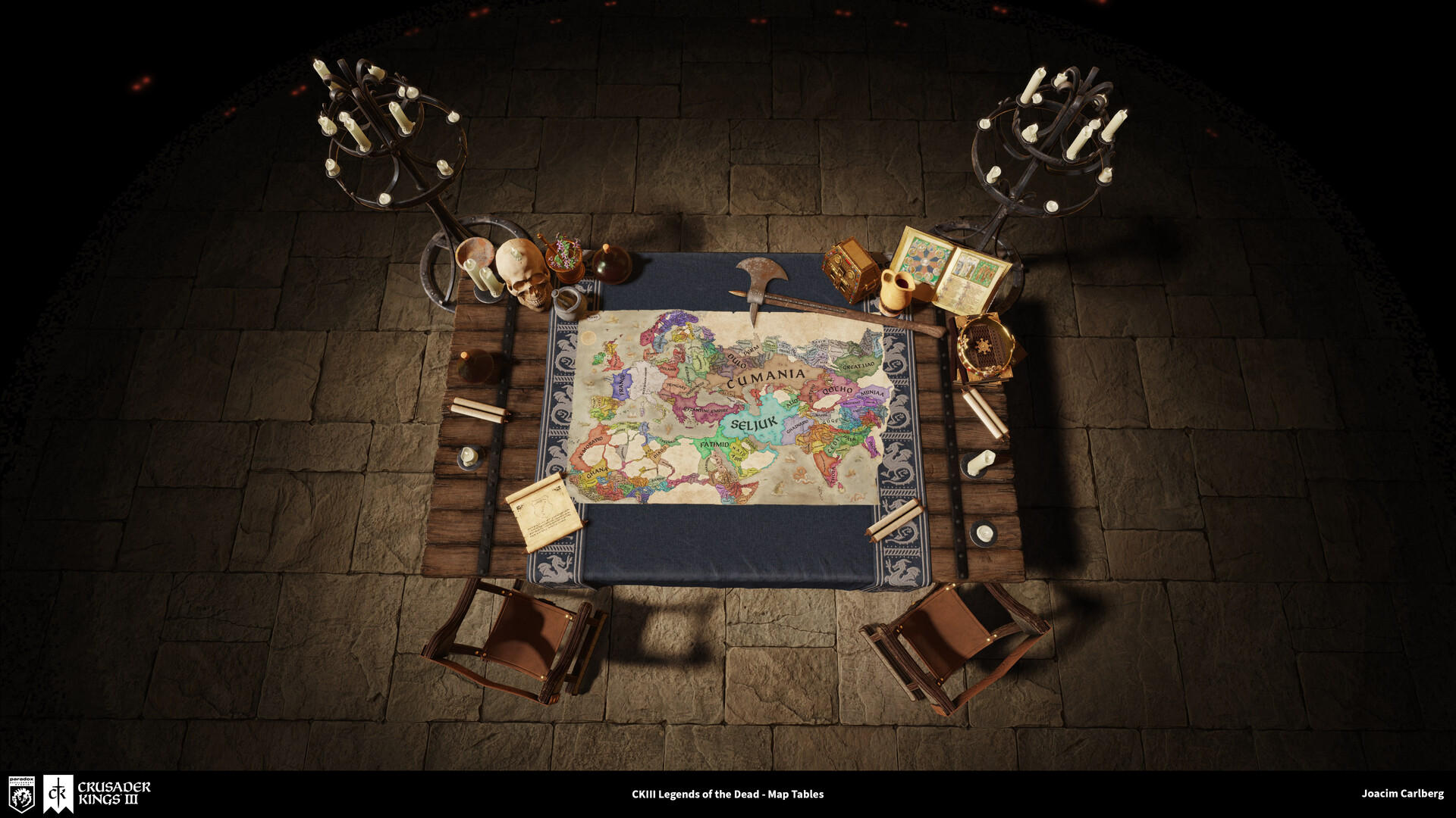Joacim Carlberg CK3 Legends of the Dead Map table backdrops