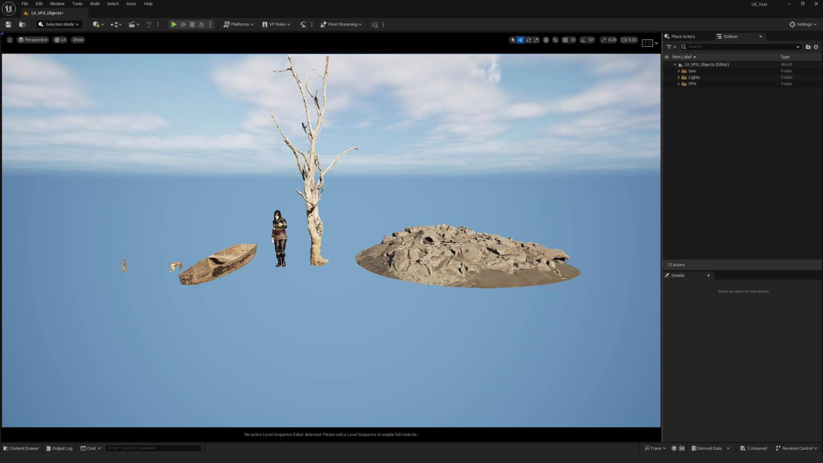 Layout of the object used for the scene creation 