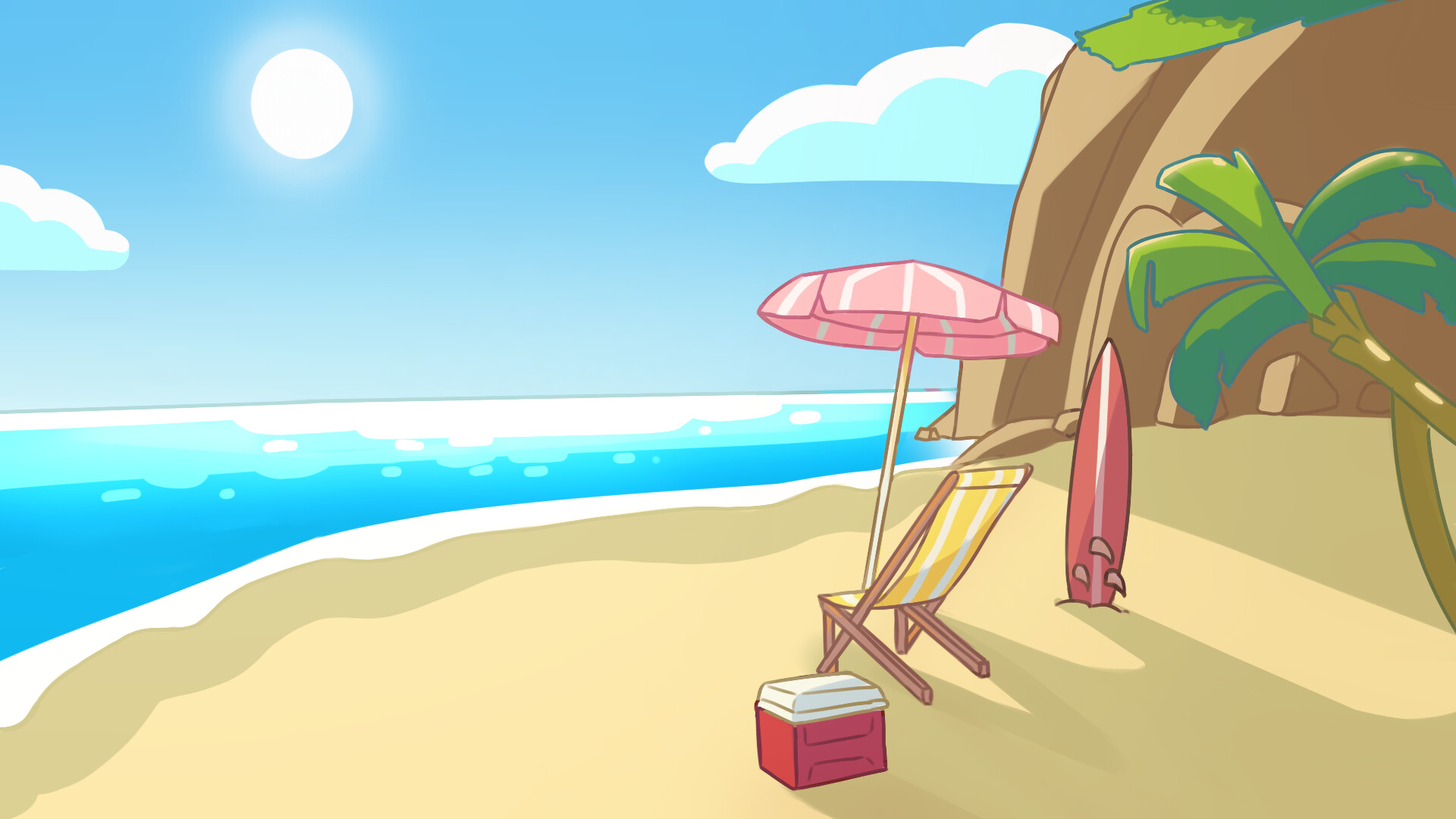ArtStation - Bluey beach background