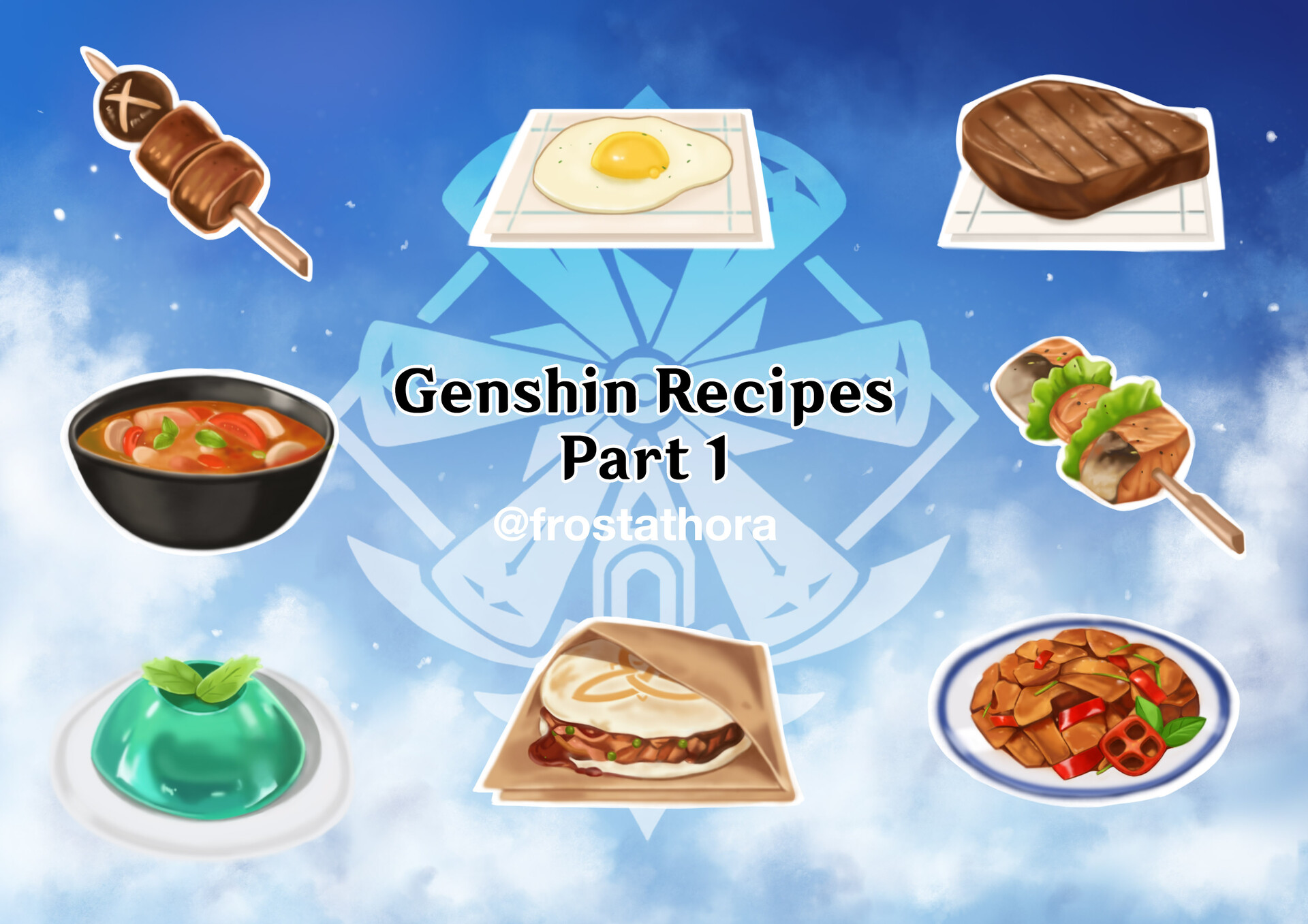 ArtStation - Genshin Impact Food Illustration Part 1&2