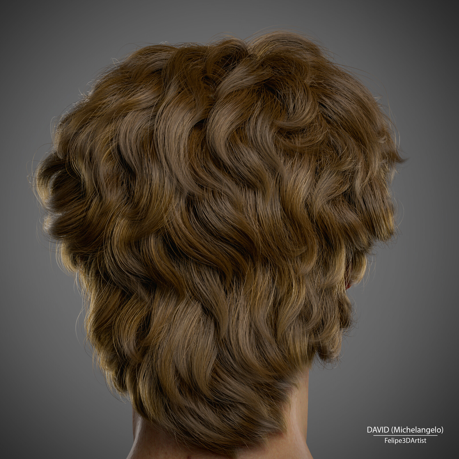 Realistic David (Michelangelo) 3D Rendering
