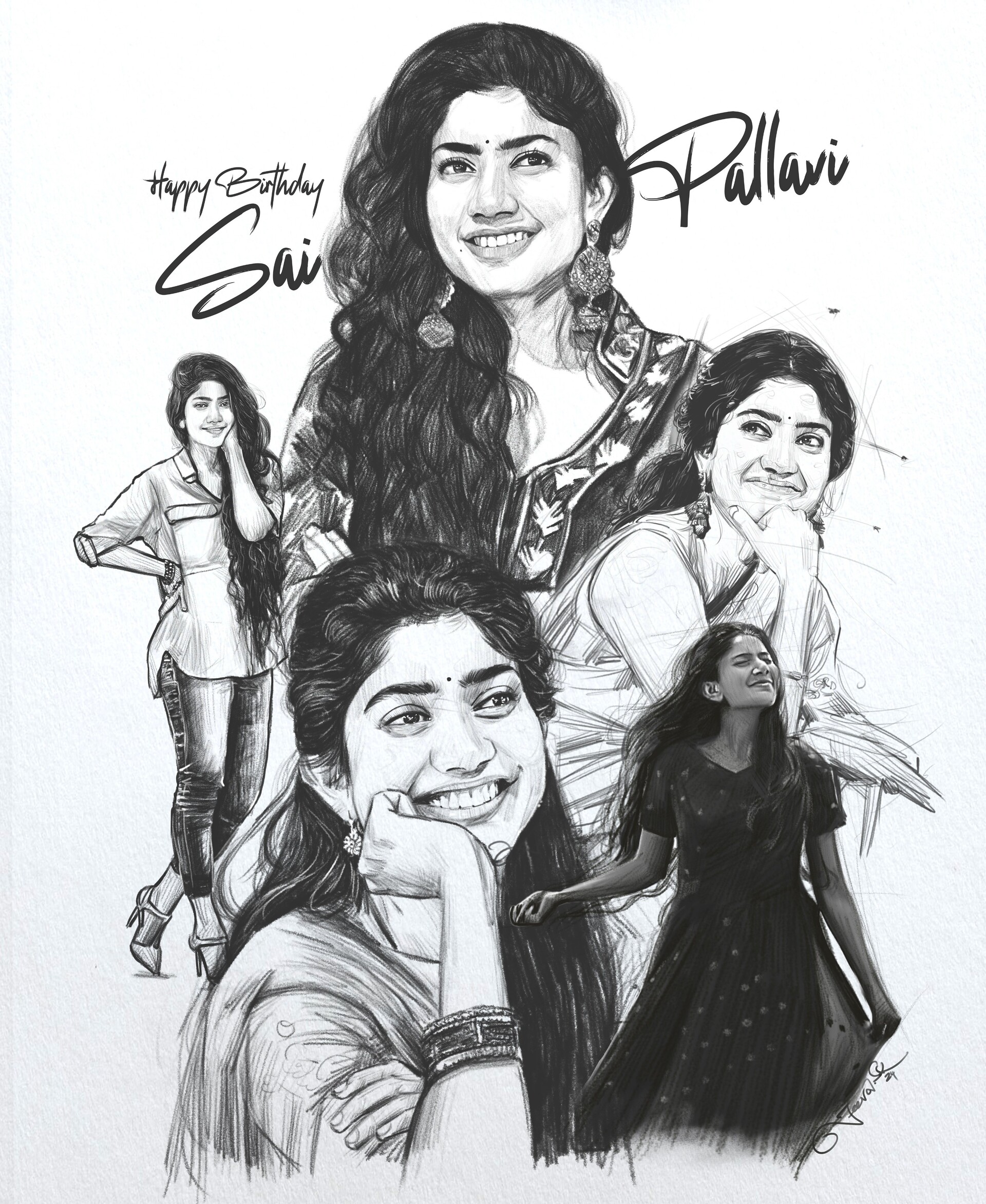 Diya Tamil Actress Sai Pallavi Photos ArtStation HBD Beautiful