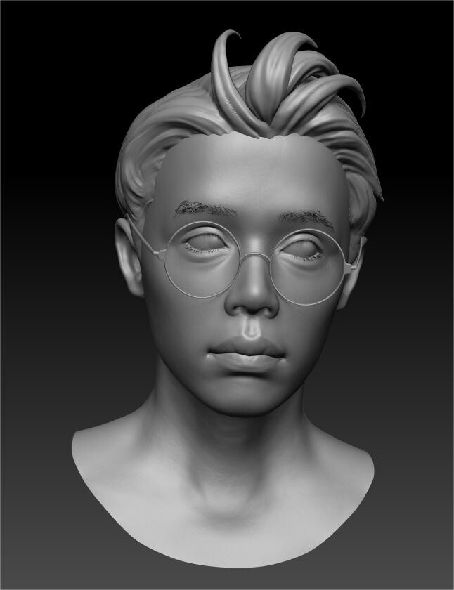 ArtStation - Head Practice - Young Man