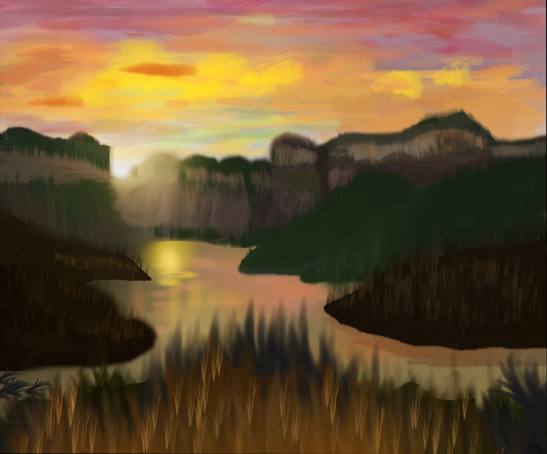 Engy Majid - Environment thumbnails for studying values and colors