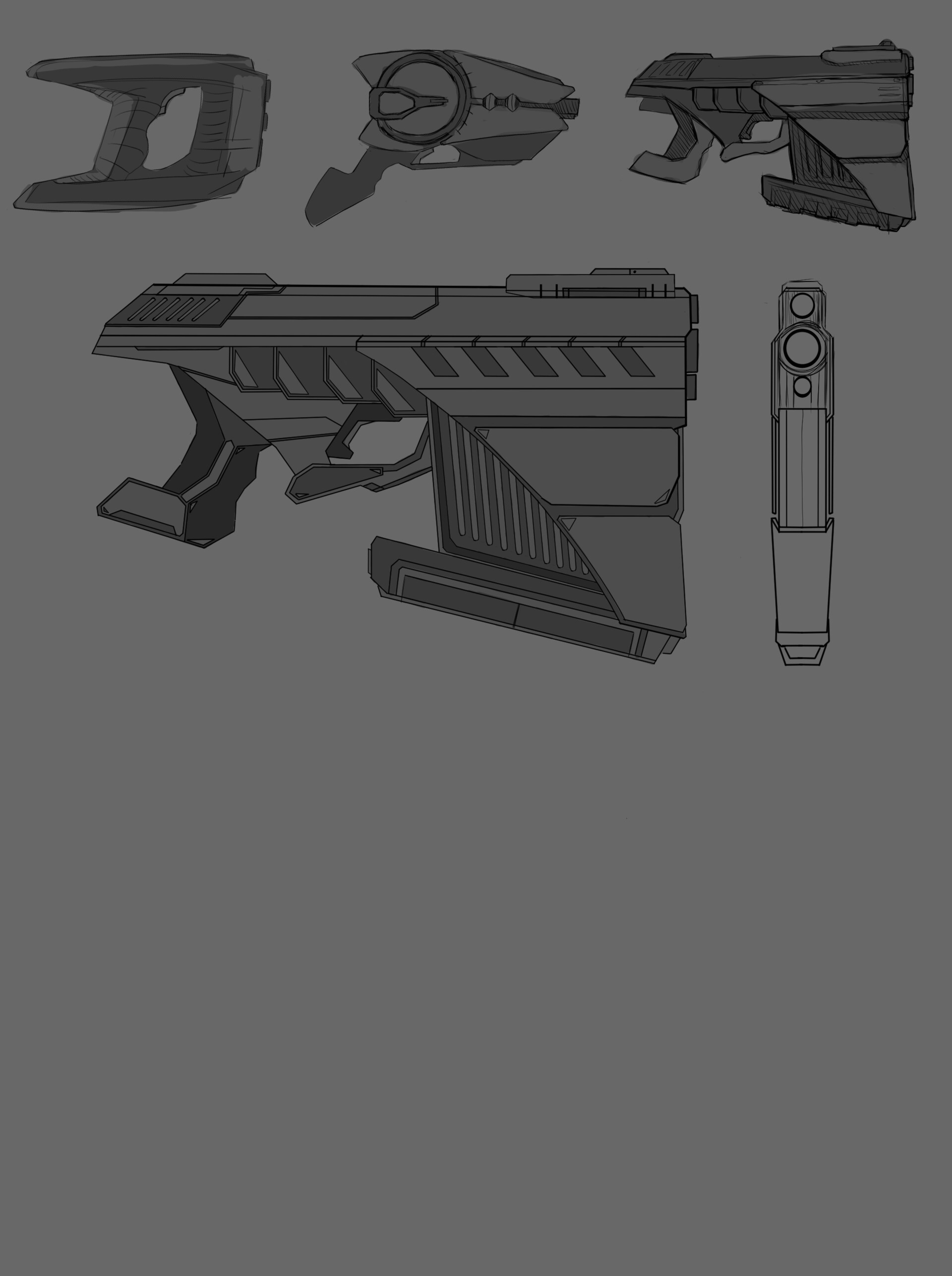 ArtStation Futuristic Gun concept