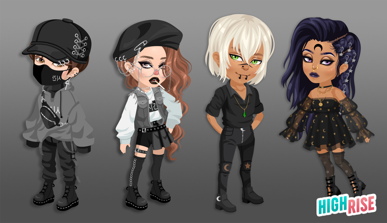 HighRise Avatars - Korean Streetwear &amp; Witching Hour Collection