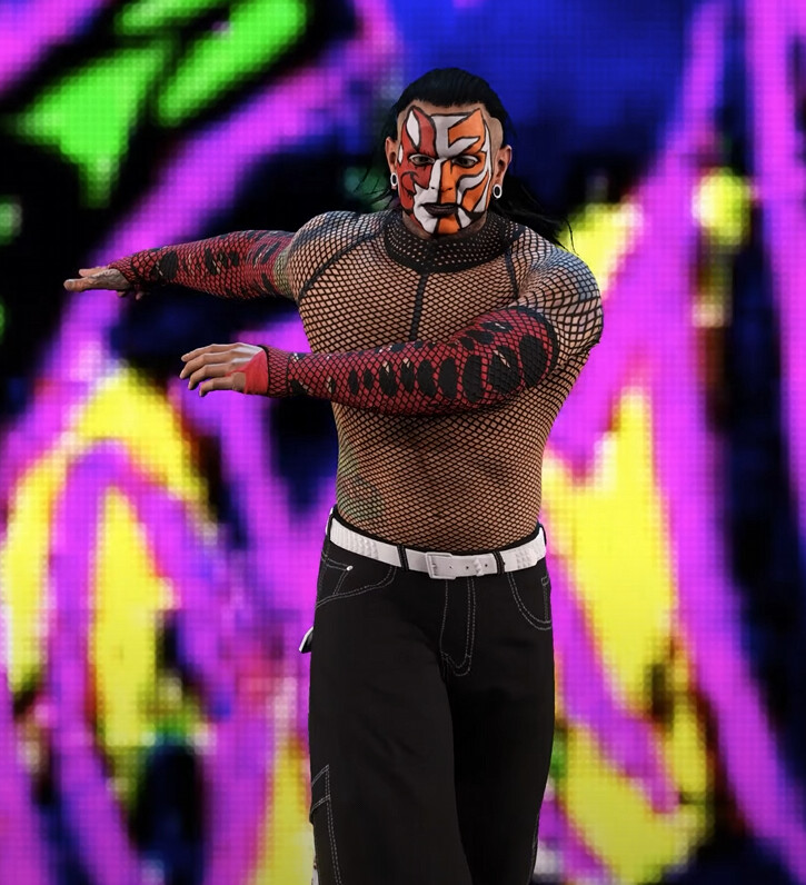I spent a lot of time getting Jeff Hardey's outfit to work correctly.  We used masks to hide skin under outfits.  This being a mostly see through outfit had some major issues working in that system.  I also made the custom face paint for him.  