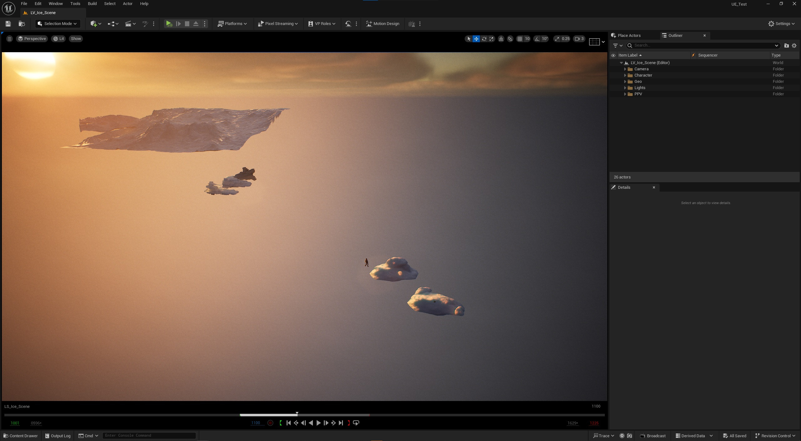 UE viewport