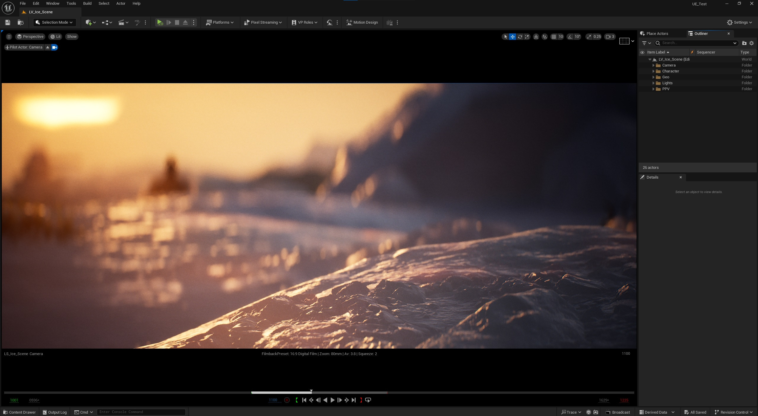 UE viewport