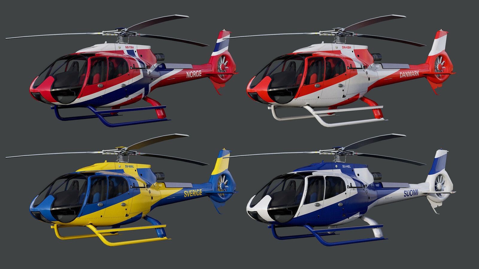 Helicopter Airbus H130 - Scandinavia Pack
