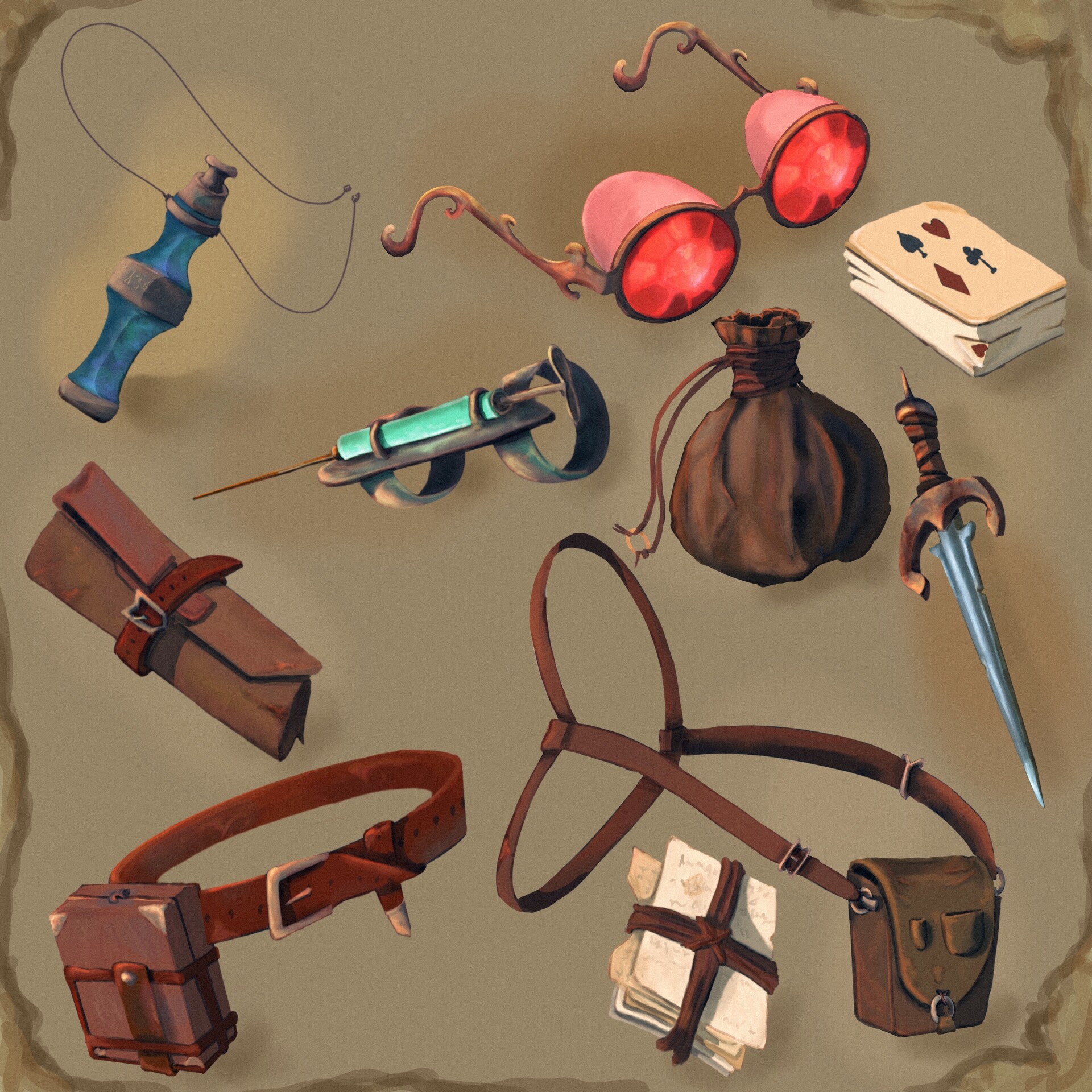 ArtStation - 10 props for challenge #ten4ivan