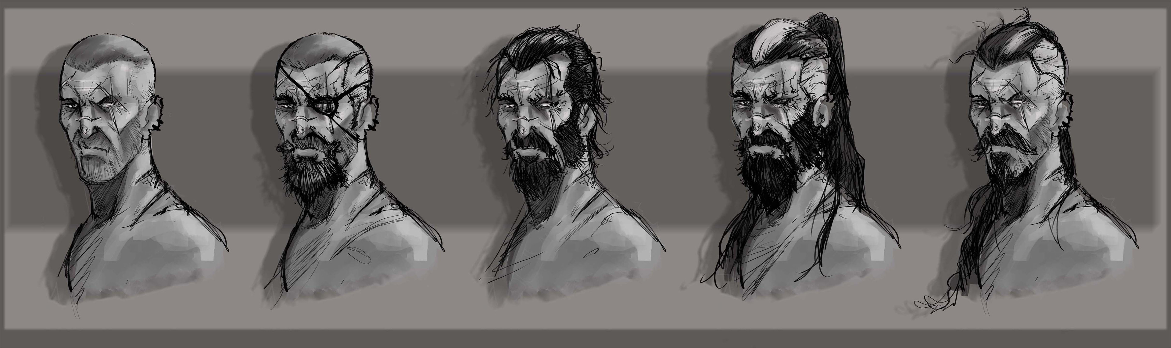 The warlord was the only one i didn't consider showing his face , that's why only him has variations