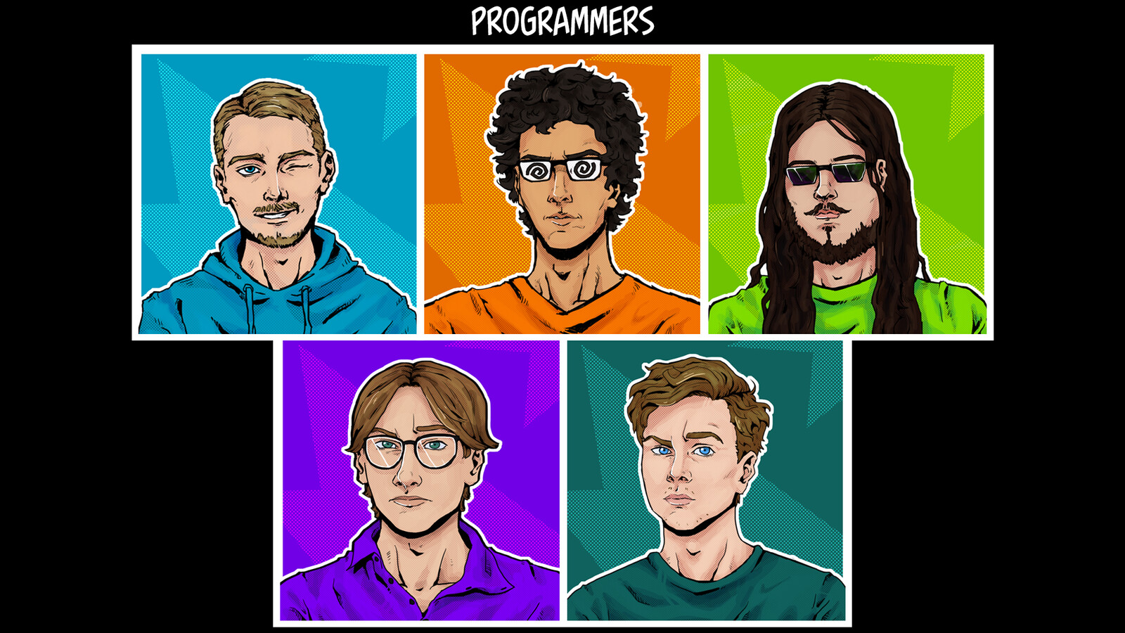 From left to right; Arvid, Iskander, Linus, Markus, Philip