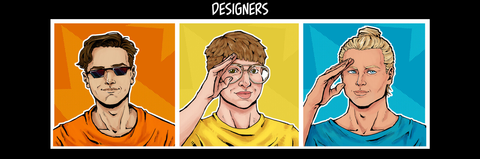 From left to right; Jonathan, Pearl, Thomas