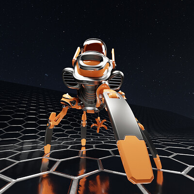 Finish to rig the spider robot using Blender