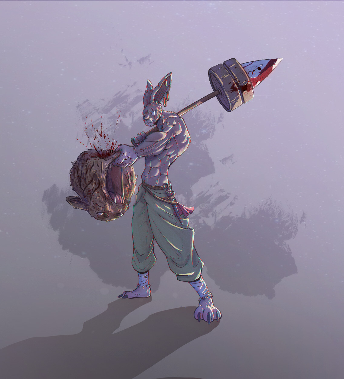ArtStation - A Rabbit Who Hunts Tigers