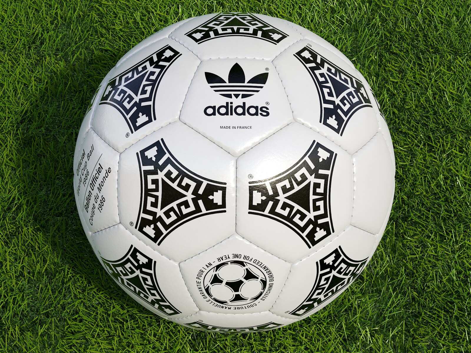 Soccer Ball Adidas Azteca Mexico - Collection Examples - Skin White New Condition - Rendering 2