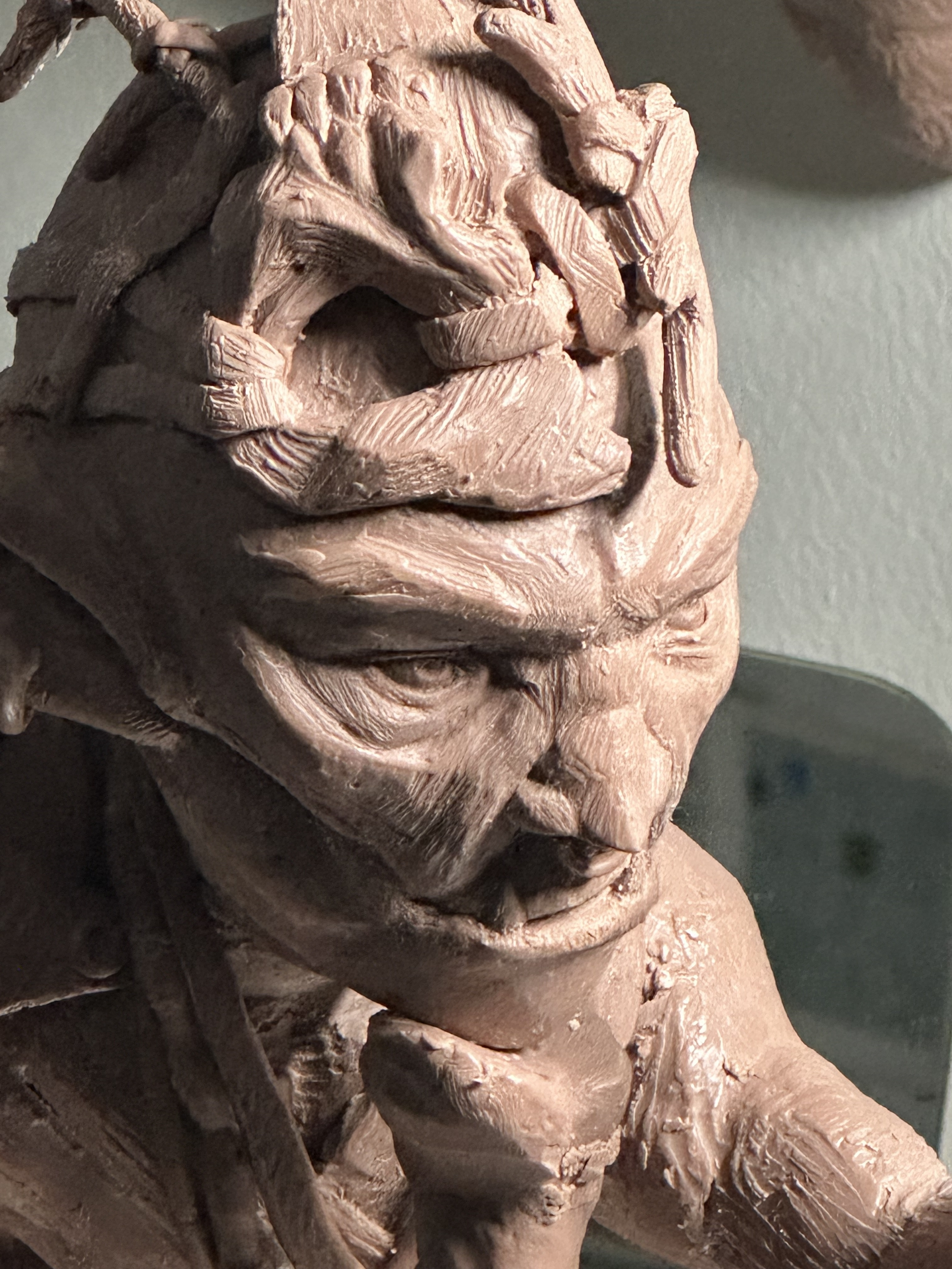 Close up on the face shapes.