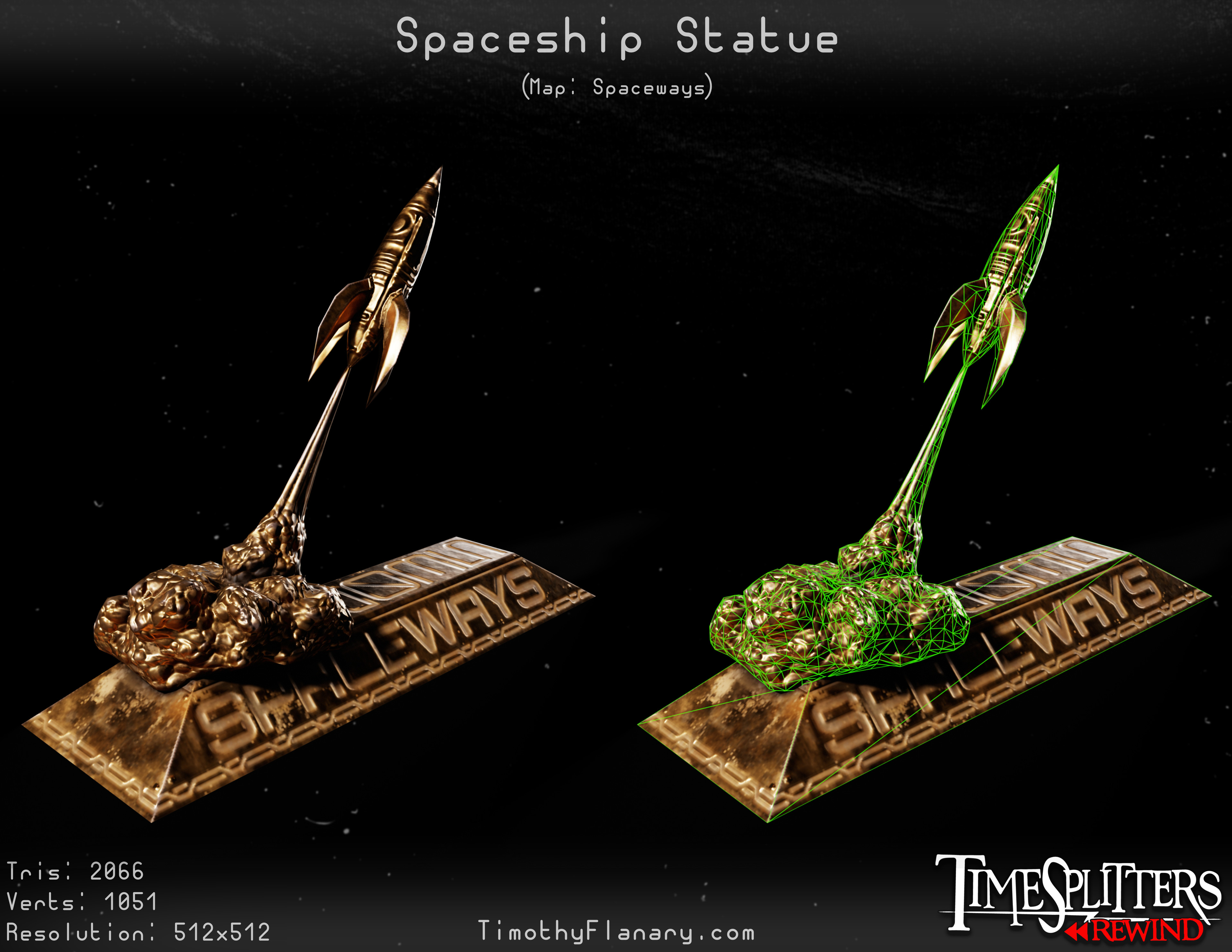 Spaceship Statue