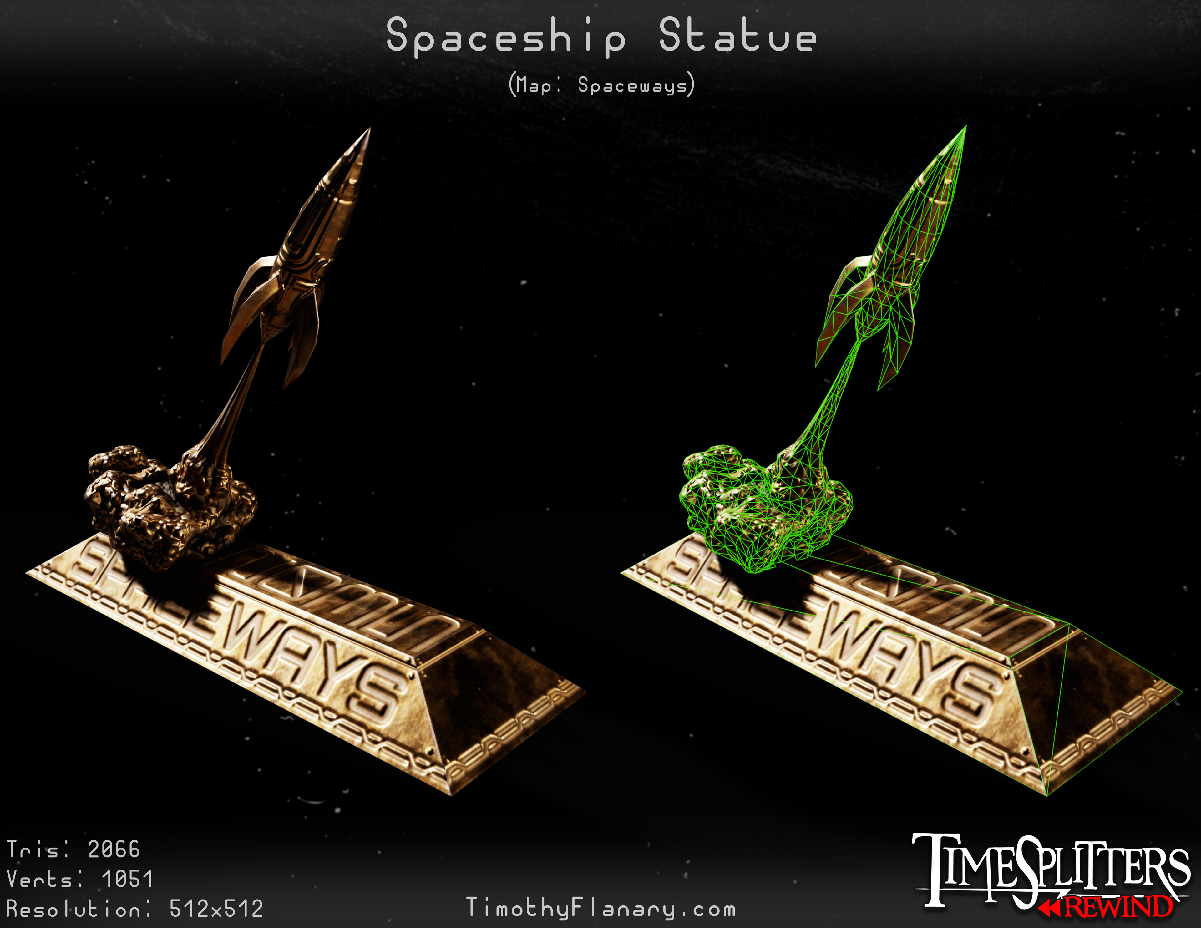 Spaceship Statue