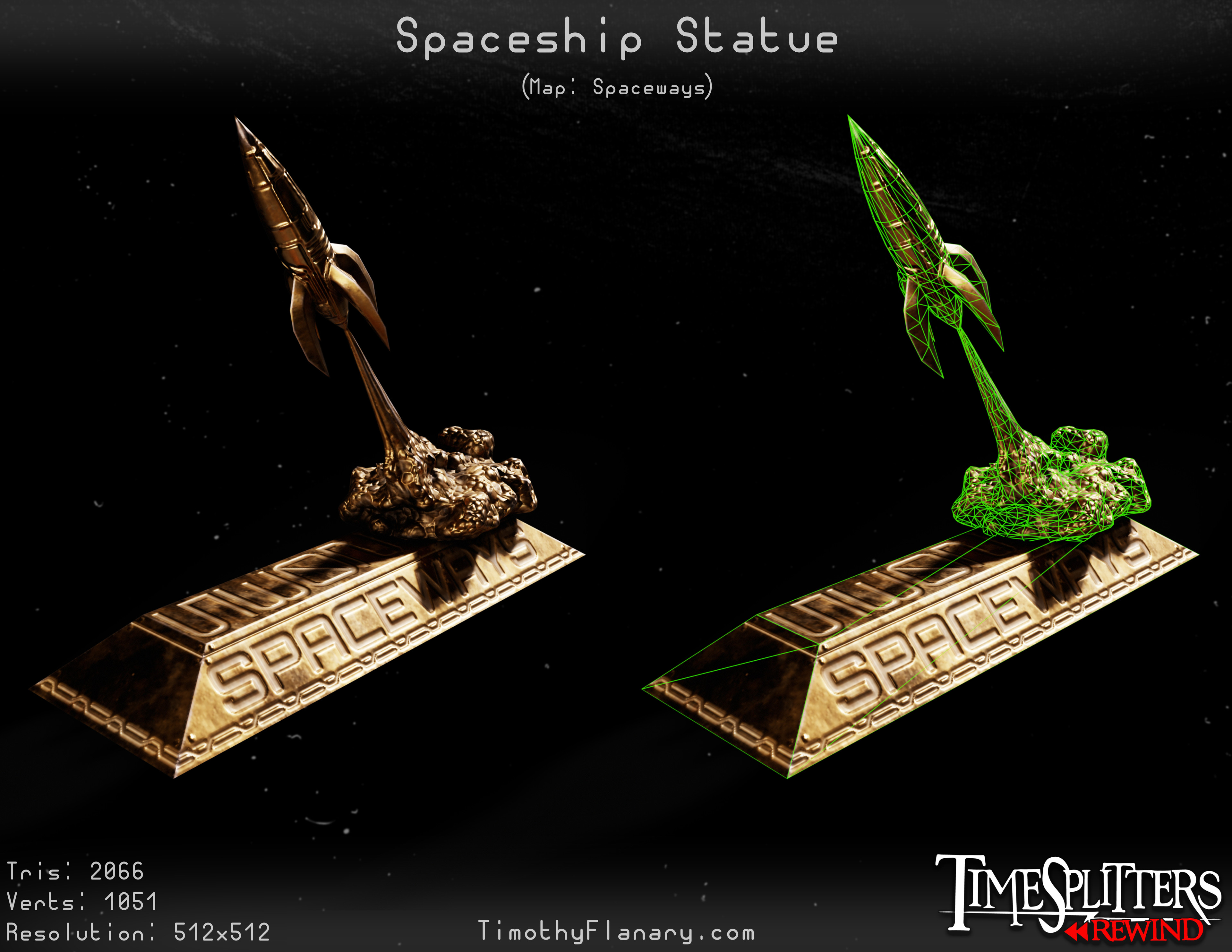 Spaceship Statue