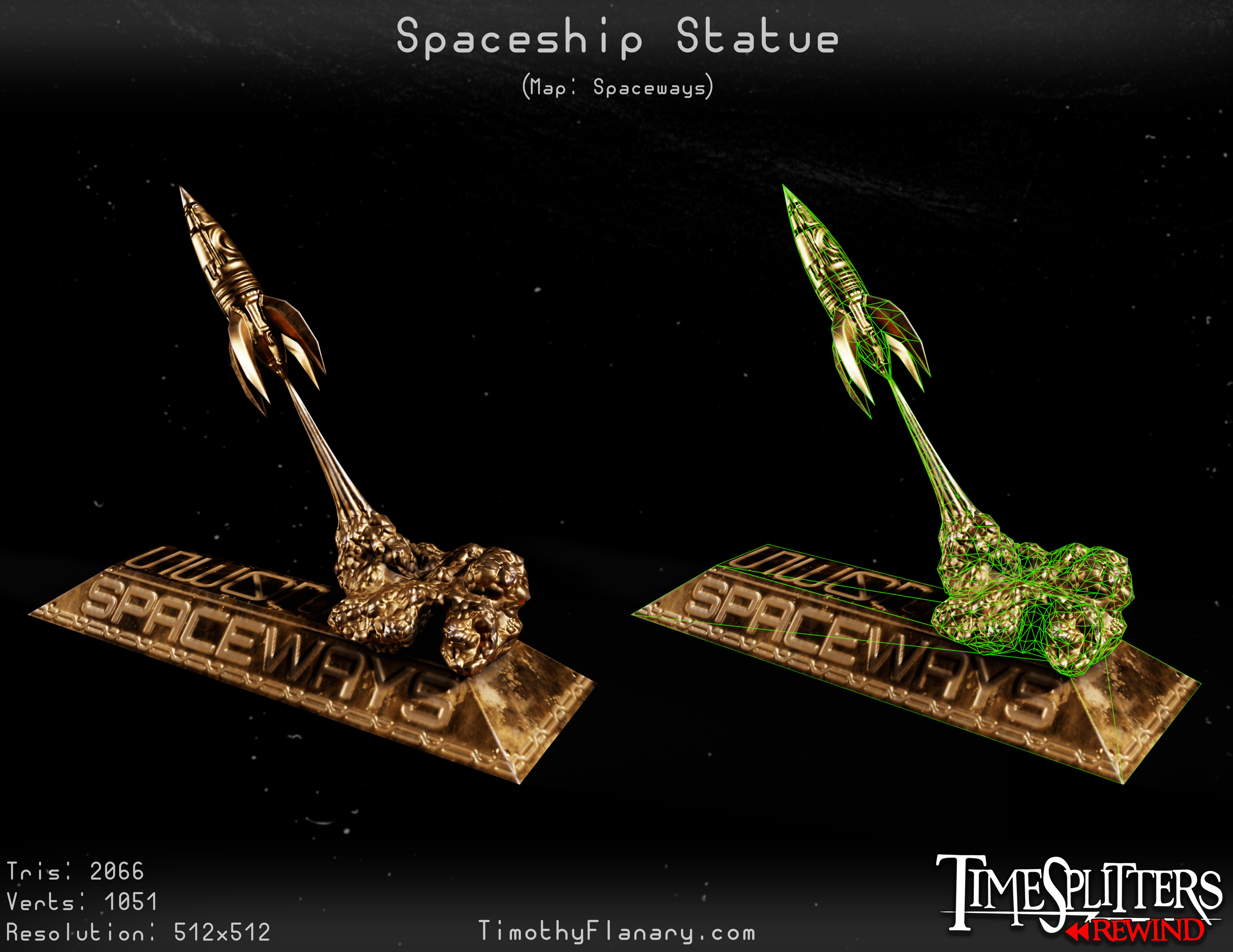 Spaceship Statue