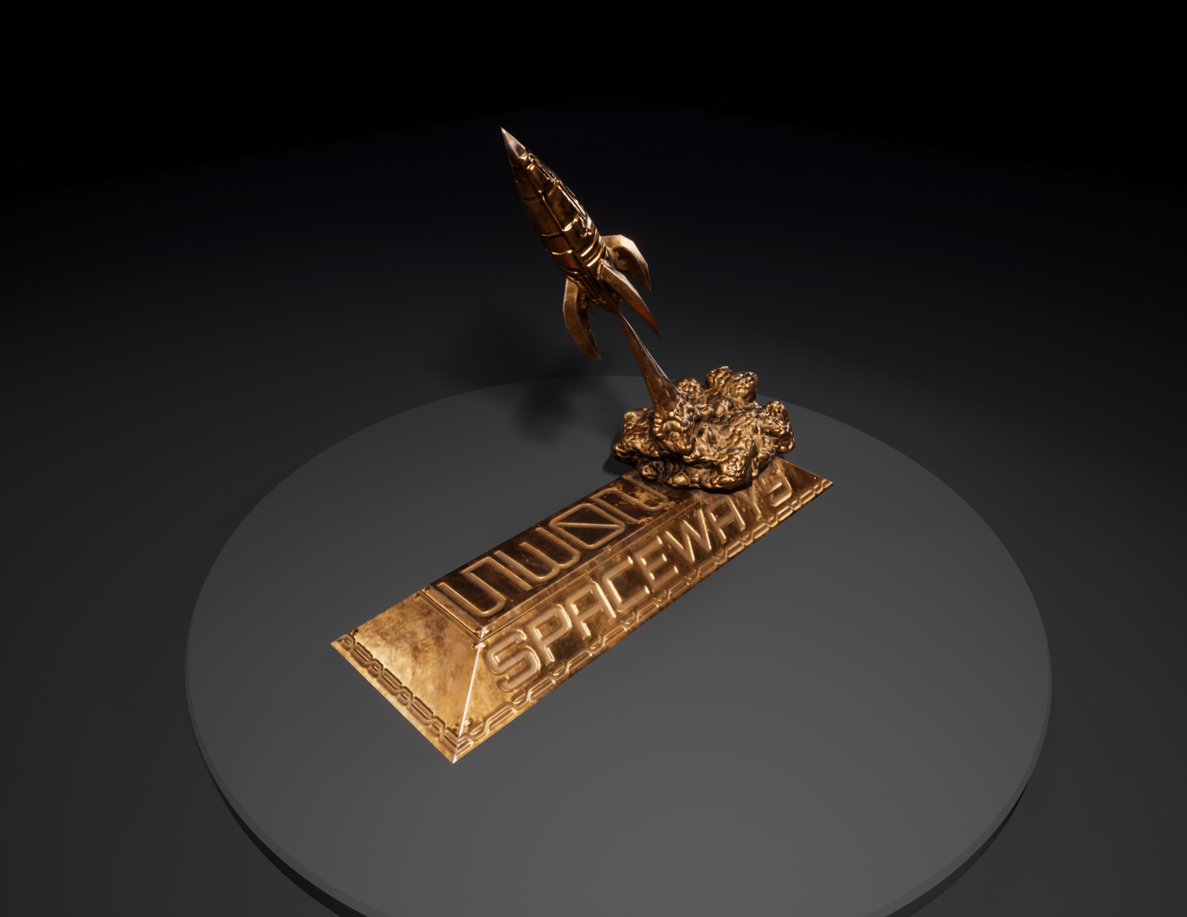 Spaceship Statue in Unreal Engine 4.25.4.