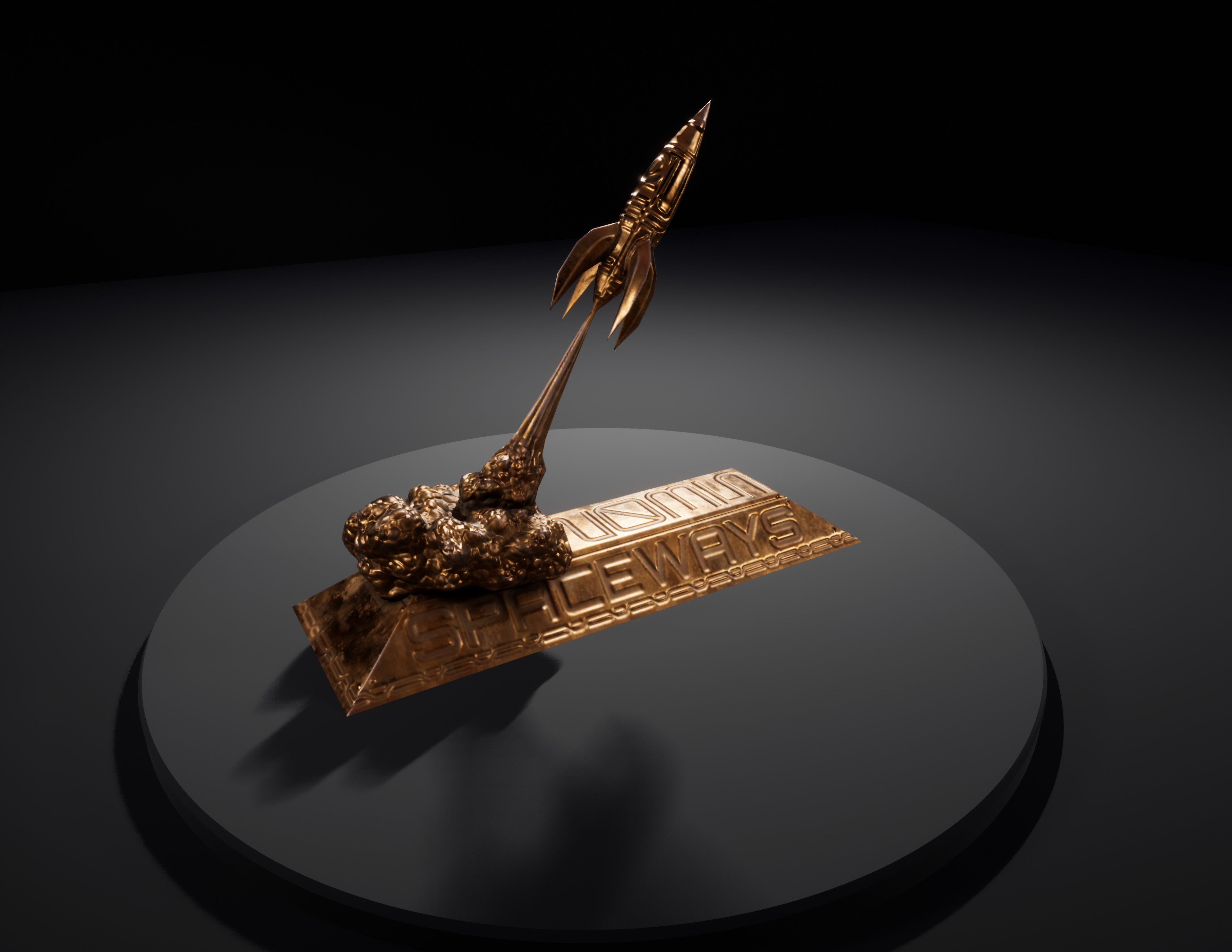 Spaceship Statue in Unreal Engine 4.25.4.