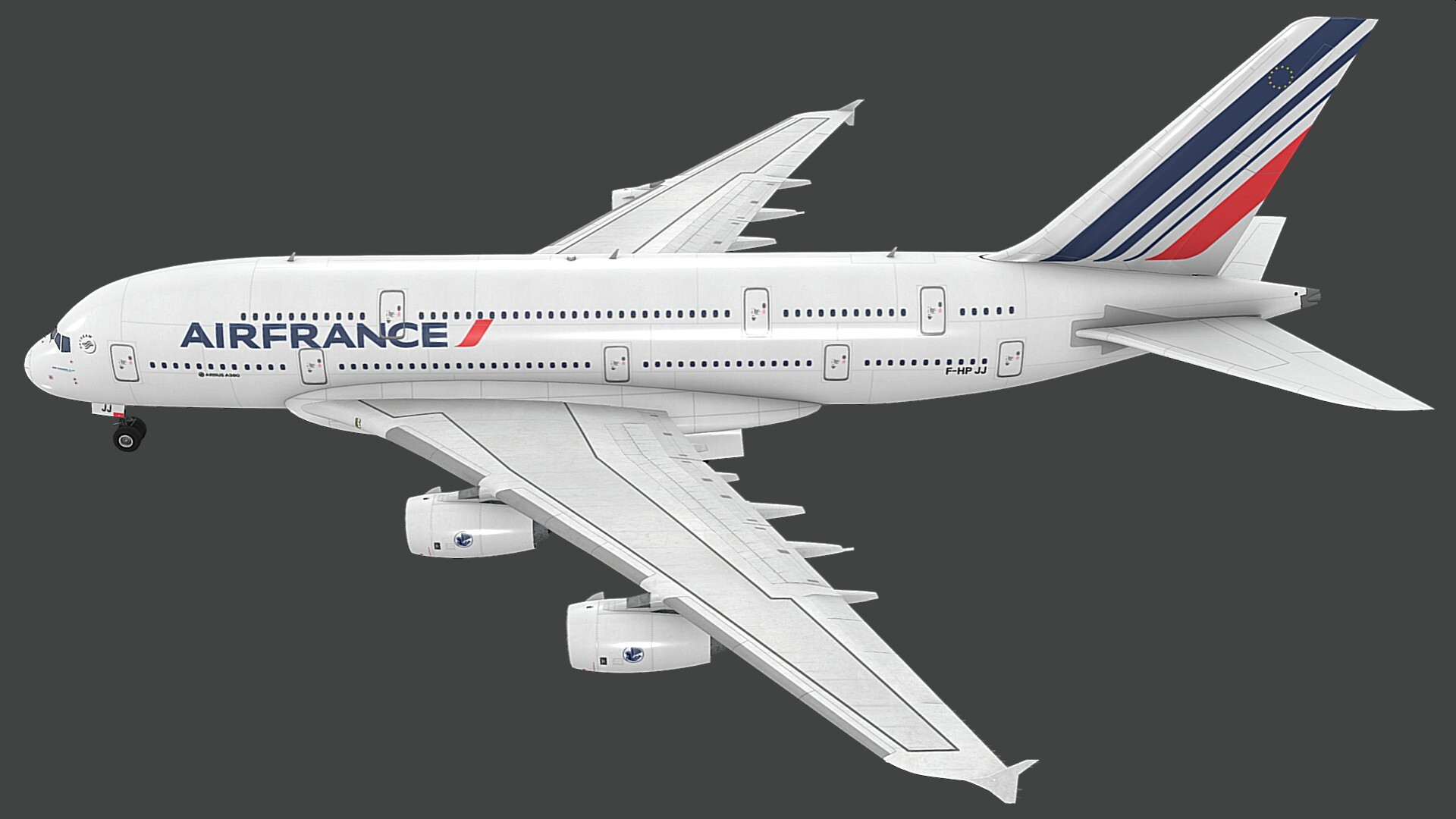 ArtStation - Airbus A380-800 Airliner Air France - High Poly
