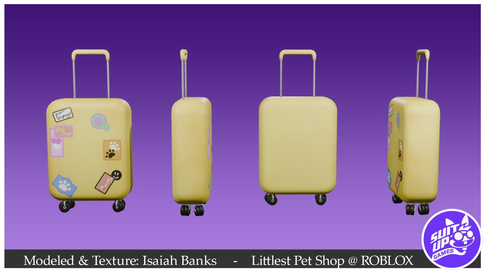 Suitcase for in-game prop in the Littlest Pet Shop branded game on ROBLOX.