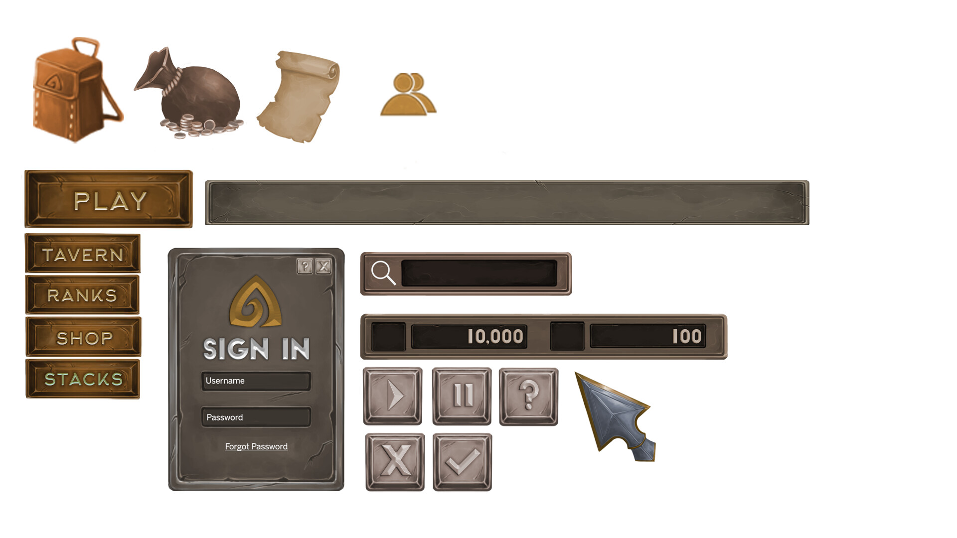 ArtStation - UI/UX design for a card game