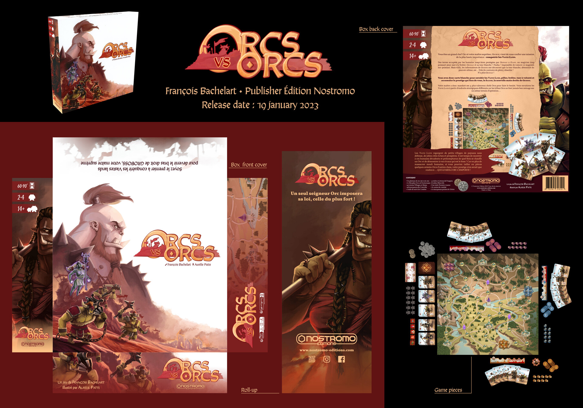 ArtStation - Orcs vs orcs boardgame project