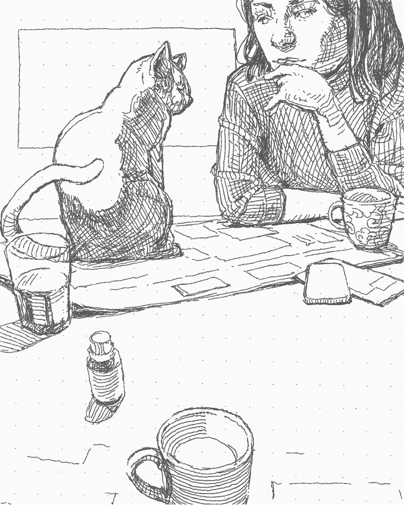 Jascha gerhardt paintings on phone ipad and e reader