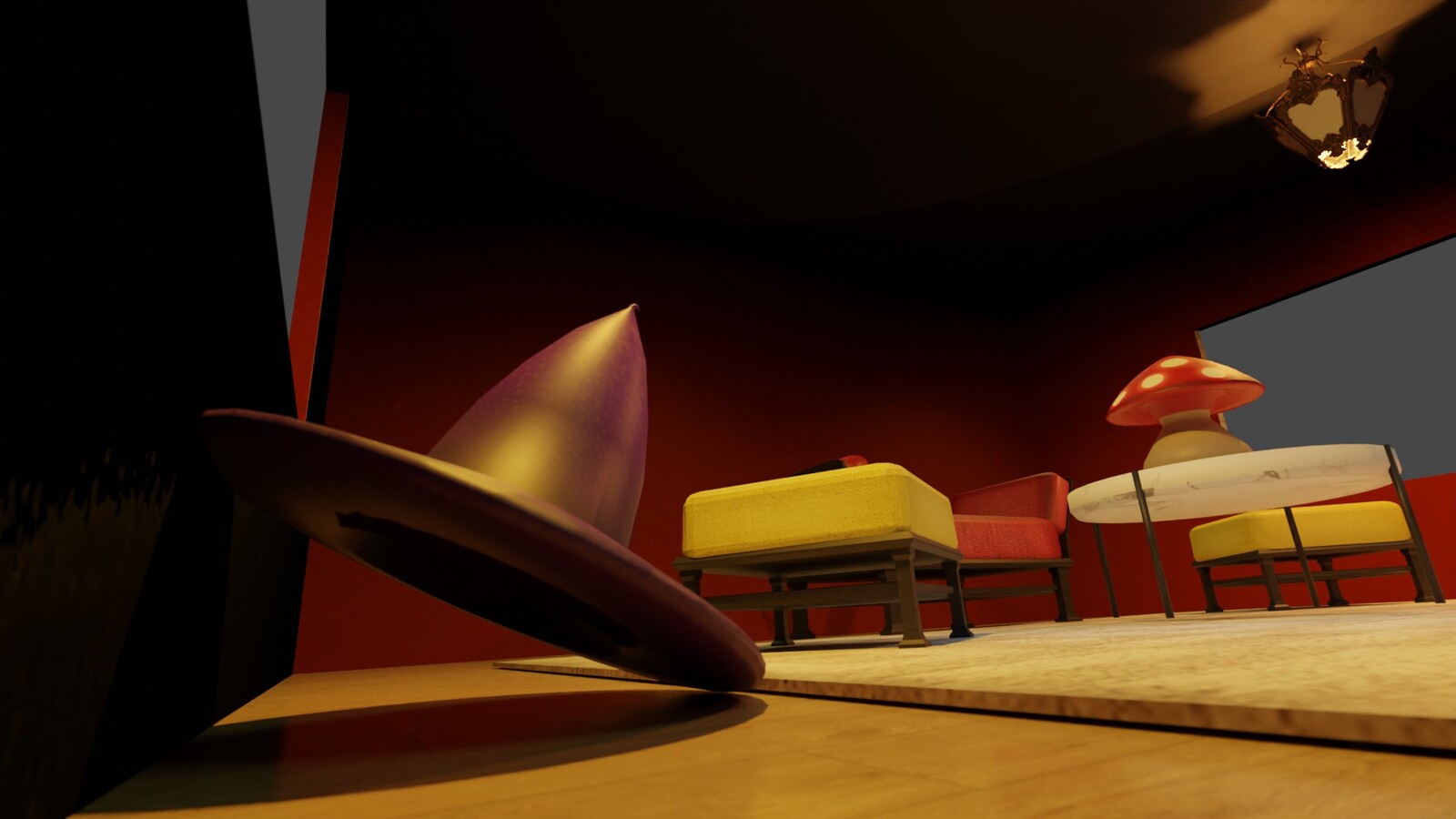 A rendered Image of my project; 'The Witch's Cabin'