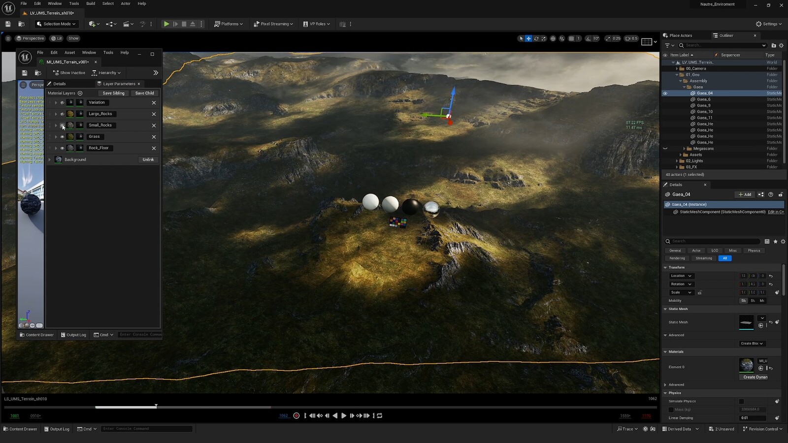 UE5 Scene setup