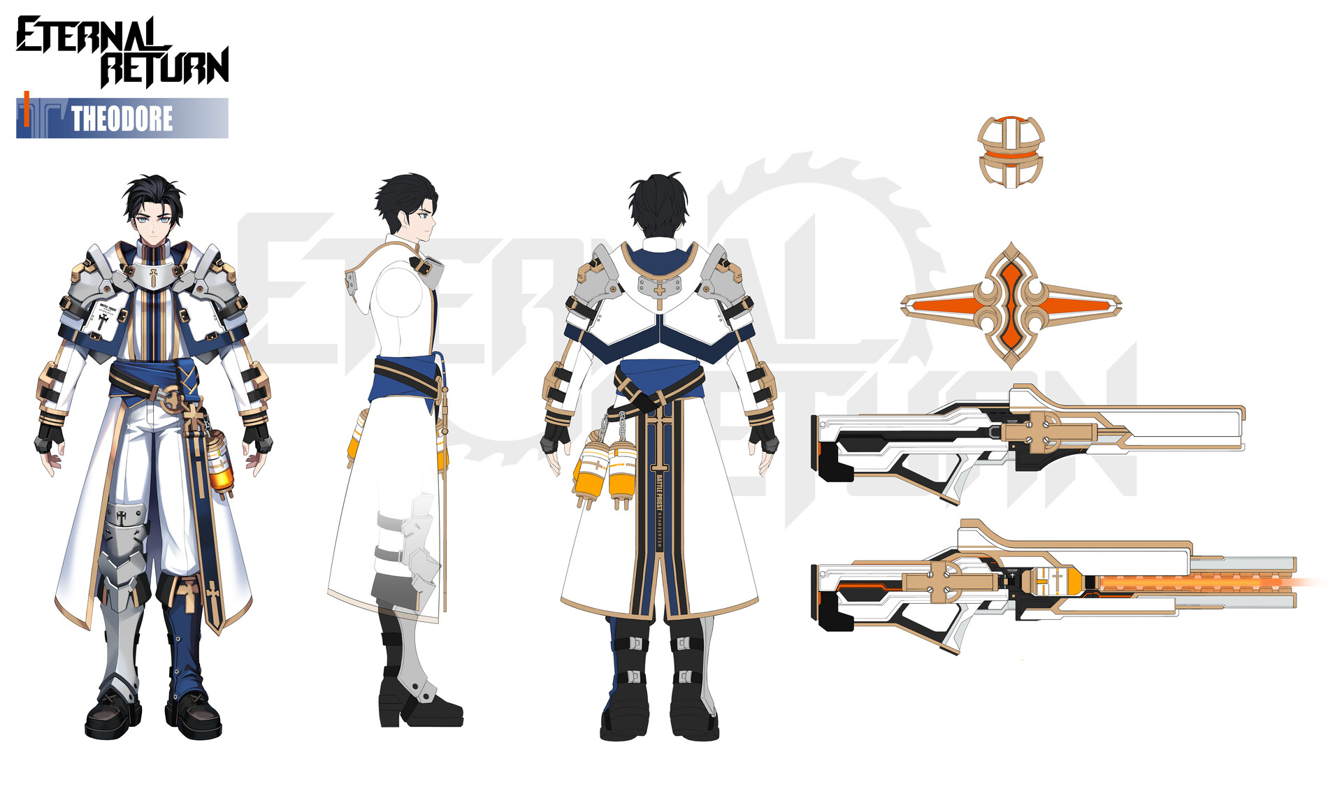 ArtStation - Eternal return _ Battle Priest Theodore Skin Sheet