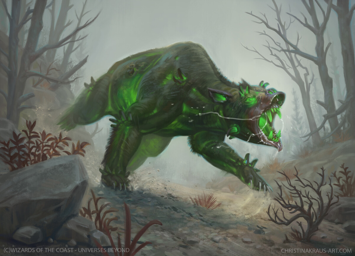 Rampaging yao guai by christina kraus r imaginaryfallout