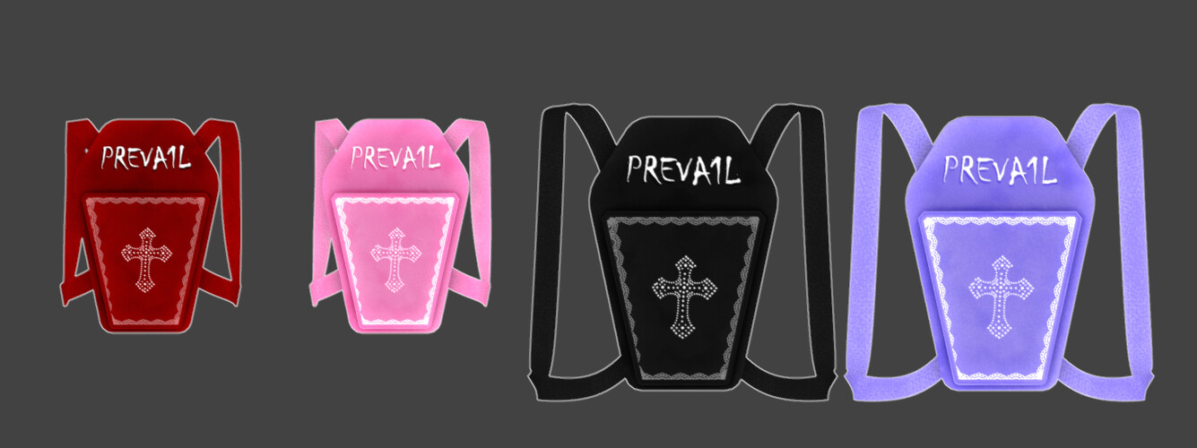 Grunge Coffin Cross Backpacks for PREVA1L on ROBLOX.