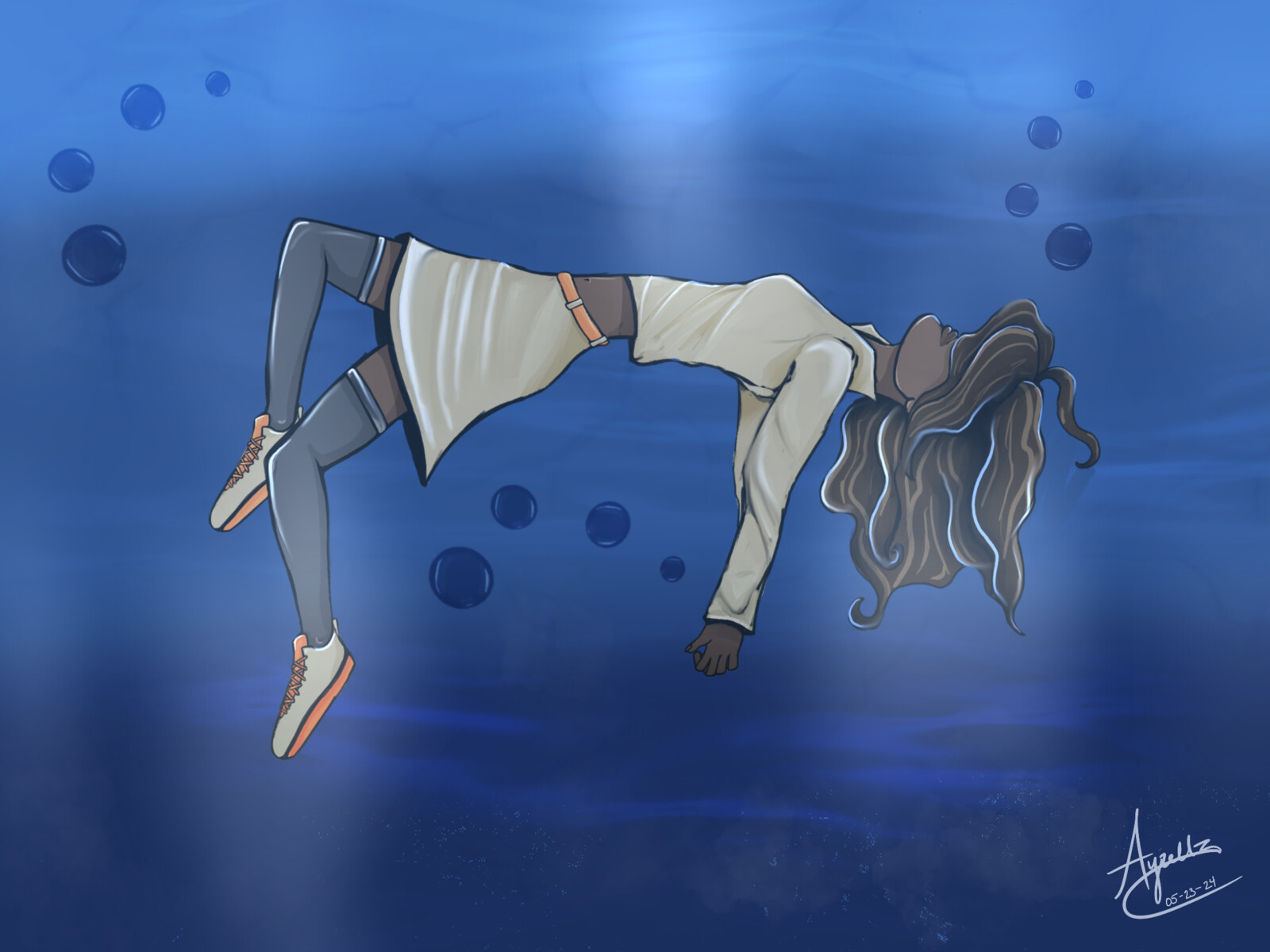 Water Floating (Illustration)