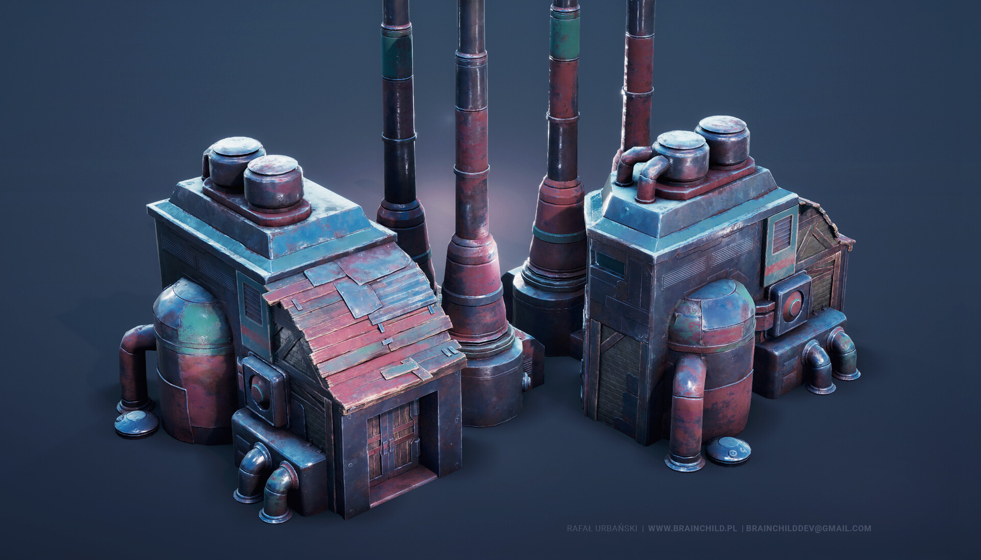 3D Stylized City-Builder/RTS Game Buildings | Game-Ready &amp; Lowpoly  | BLENDER, SUBSTANCE &amp; UNITY