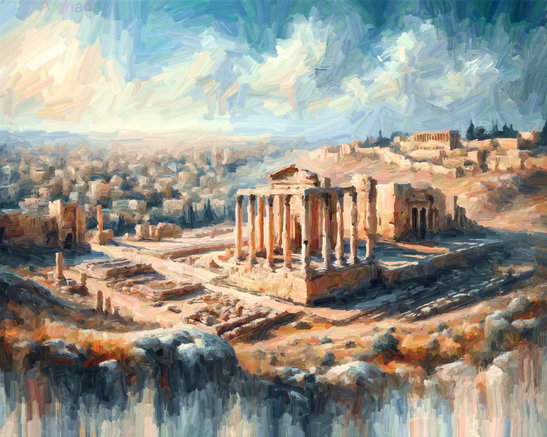 ArtStation - Ancient Echoes: The Amman Citadel and Temple of Hercules