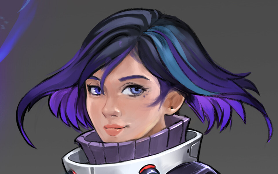 Portrait paintover