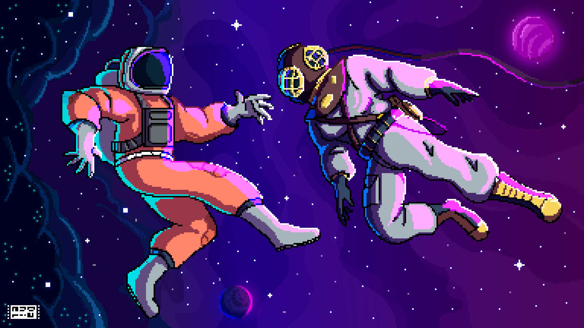 ArtStation - Space X Deep_Pixel Art_Wallpaper