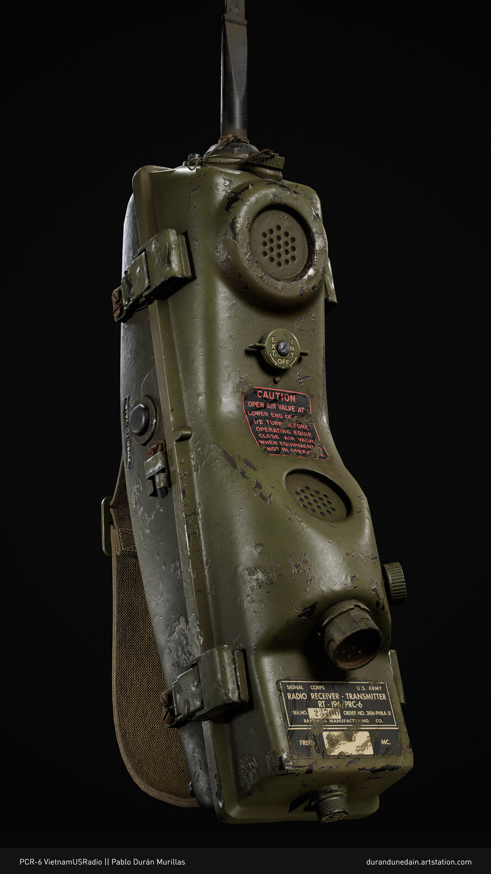 ArtStation - Vietnam War RT-196/PRC-6 Radio Receiver Transmitter