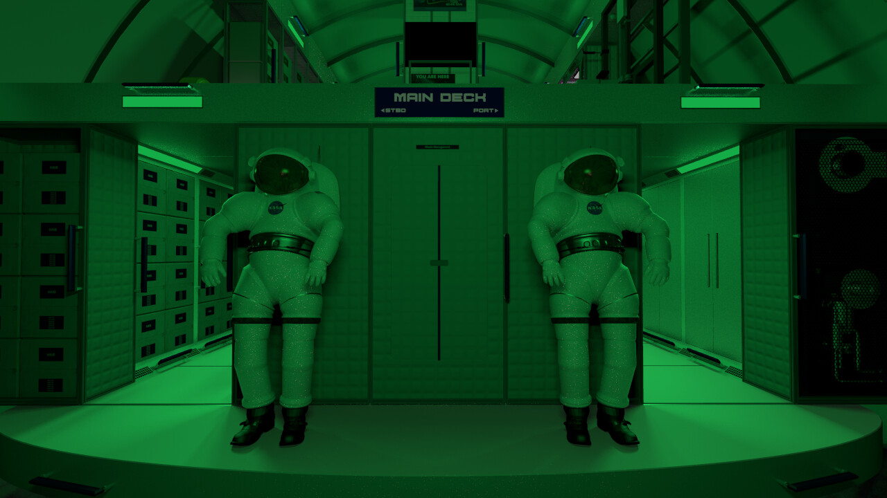 Deep Space Gateway, Large Hab Interior, Entry
