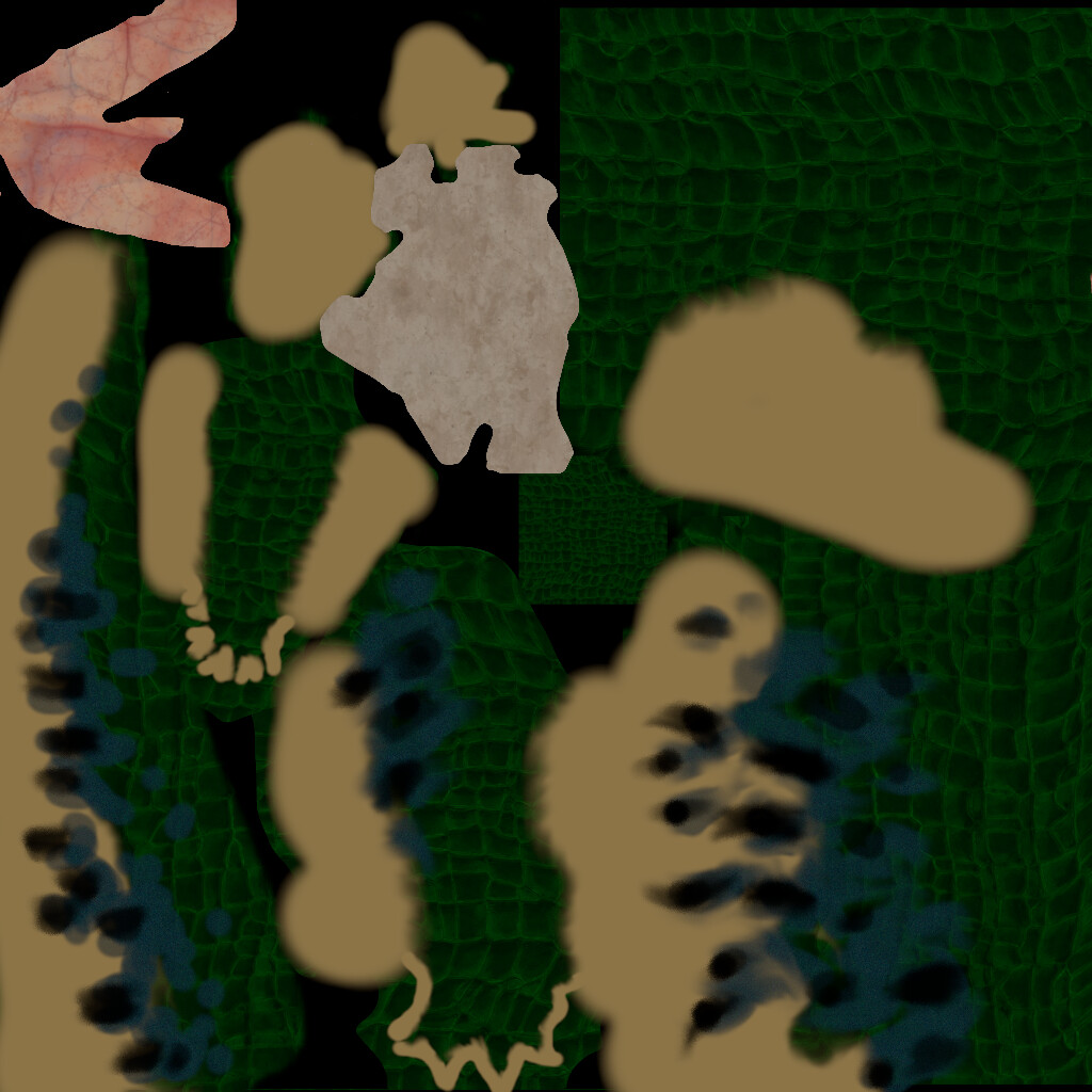 Kaprosuchus UV Albedo Texture