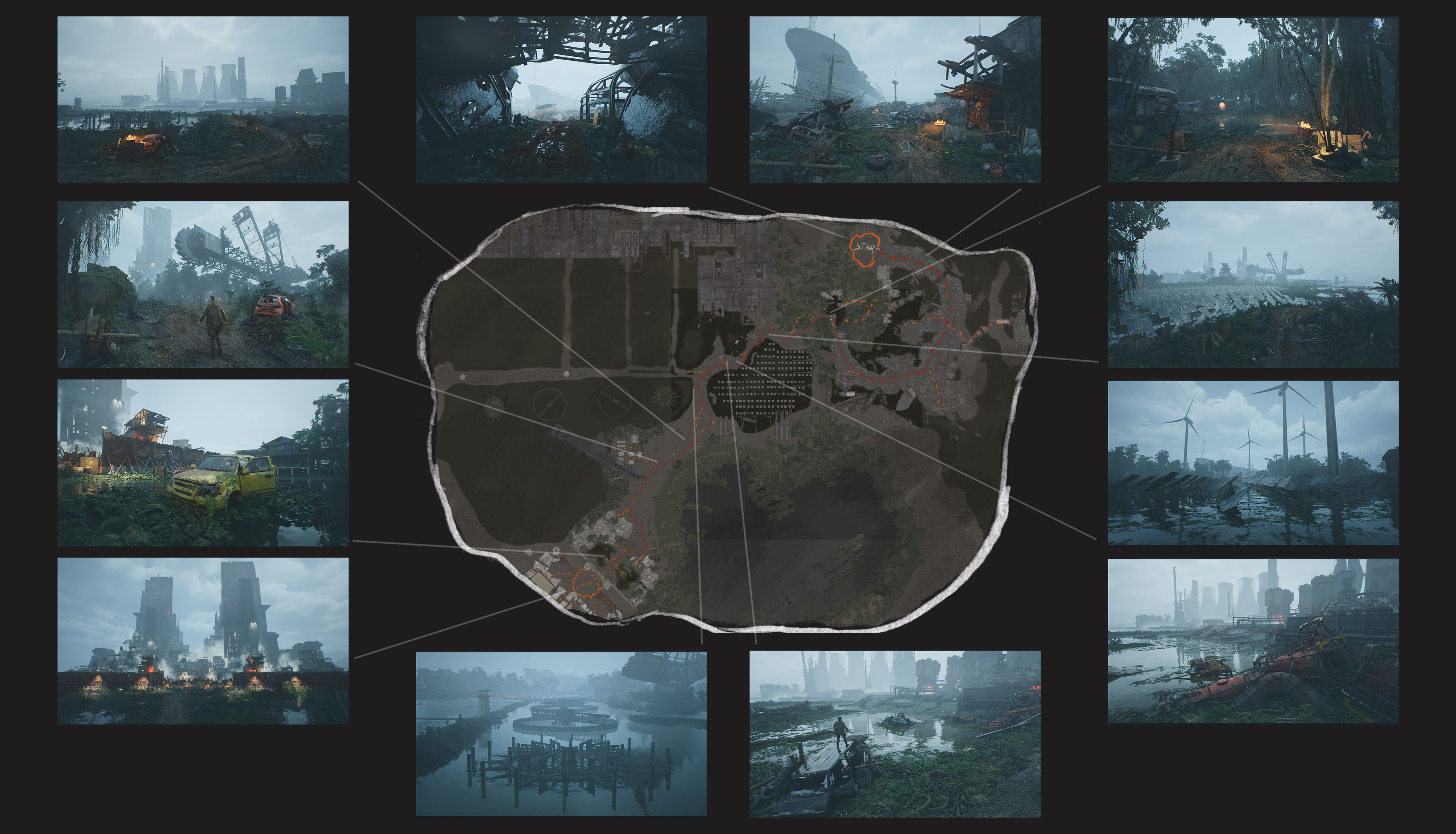 Map top view 