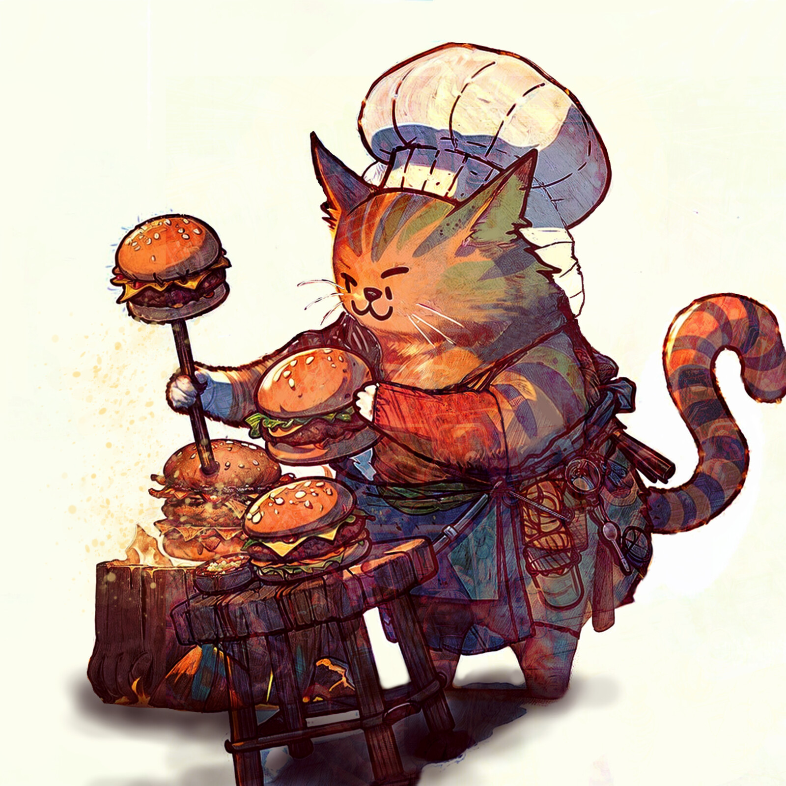 Barbwire The Burger Bomb Cat